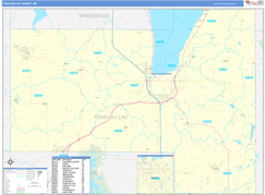 Fond du Lac County, WI Digital Map Basic Style